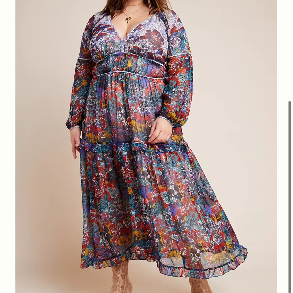 Maeve by Anthropologie | 22W | Annabella Floral Multicolor Maxi Dress
